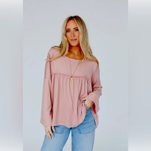 THREE BIRD NEST Serenity Baby Doll Top L